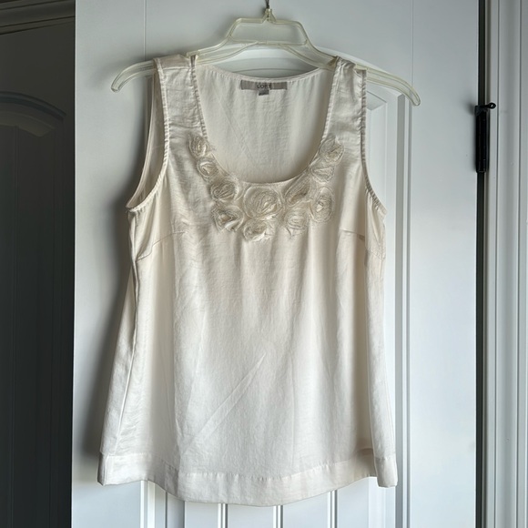 Loft Blouse with Floral Appliqués - Picture 1 of 5